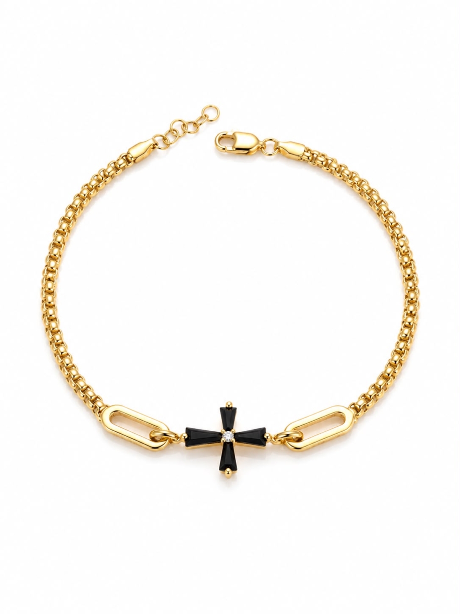 bratara cu cruciulita aur 14k bb 98