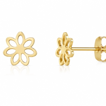 cercei floare aur 14k cc 40