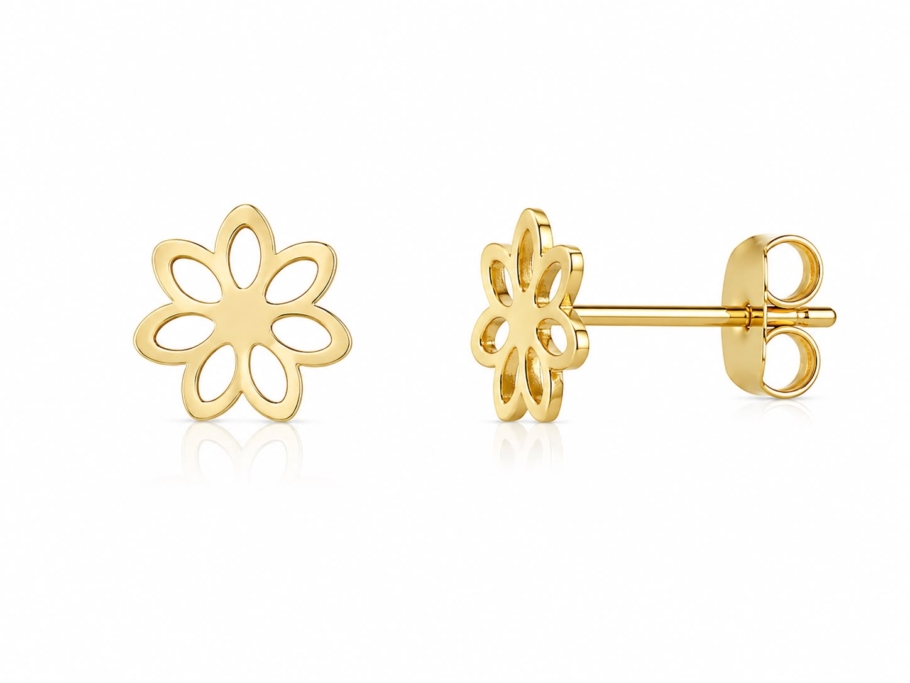 Cercei Floare Aur 14K CC-40