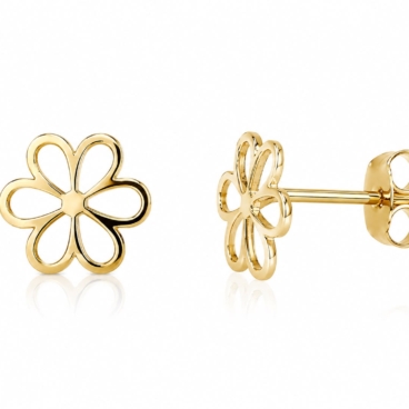 cercei floare aur 14k cc 23