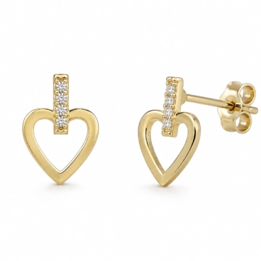 cercei inima aur 14k cc 53