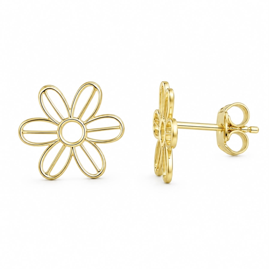 Cercei Floare Aur 14K CC-58