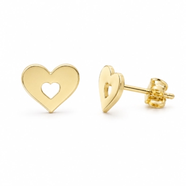 cercei inima aur 14k cc 60