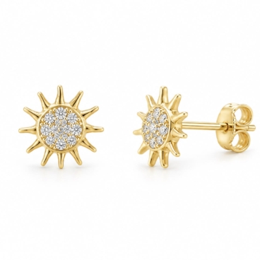 cercei soare aur 14k cc 64