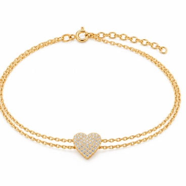 bratara cu inima aur 14k bbb92