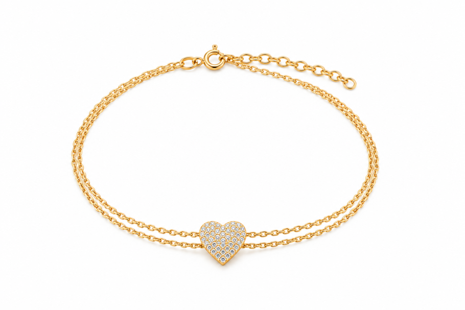 Bratara Cu Inima Aur 14K BBB92